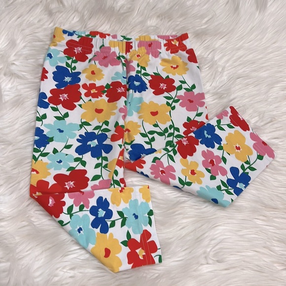 Hanna Andersson Girls Flower Floral Print Leggings NWOT 120 Size US 6-7 - Picture 5 of 6